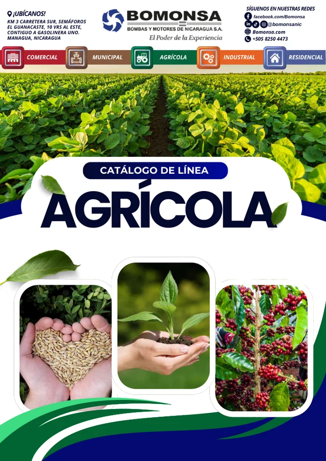 Portada del catálogo BOMONSA Línea Agrícola
